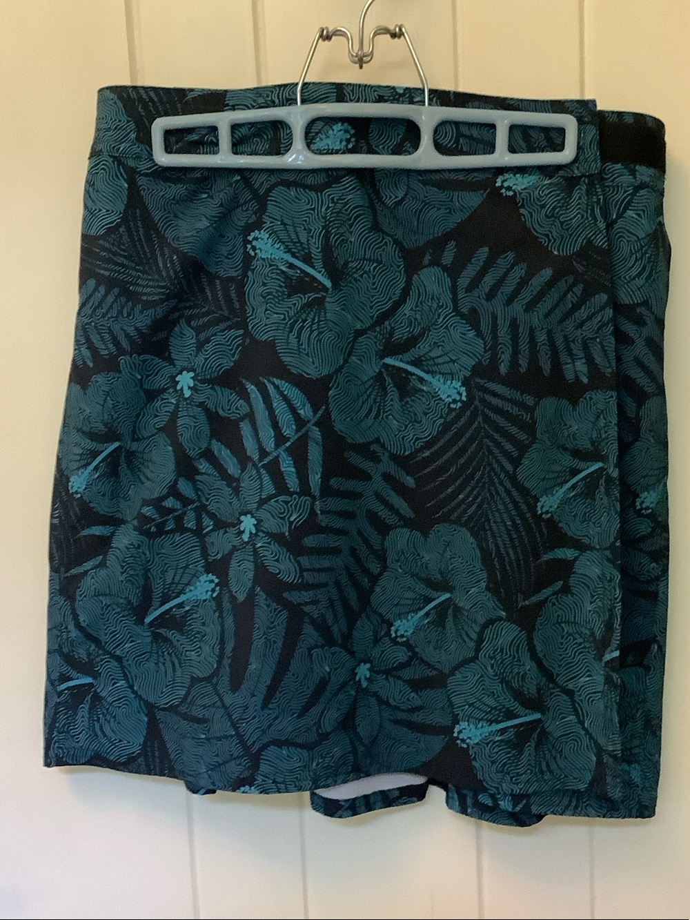 Ripskirt Hawaii Teal Floral A-Line Skirt